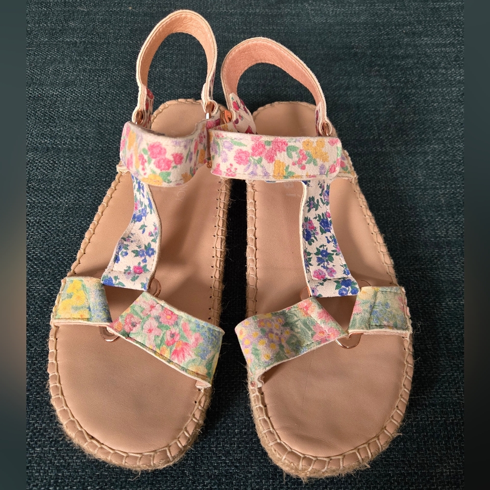 LoveShackFancy Floral Sandals - Multicolor